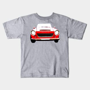 Datsun Roadster 1960s classic car high contrast red Kids T-Shirt